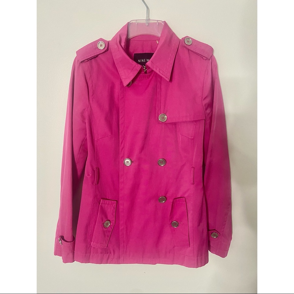 Nine West Trench Coat Fucshia